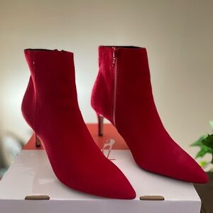 Kelly & Katie Vibrant Red Ankle Booties